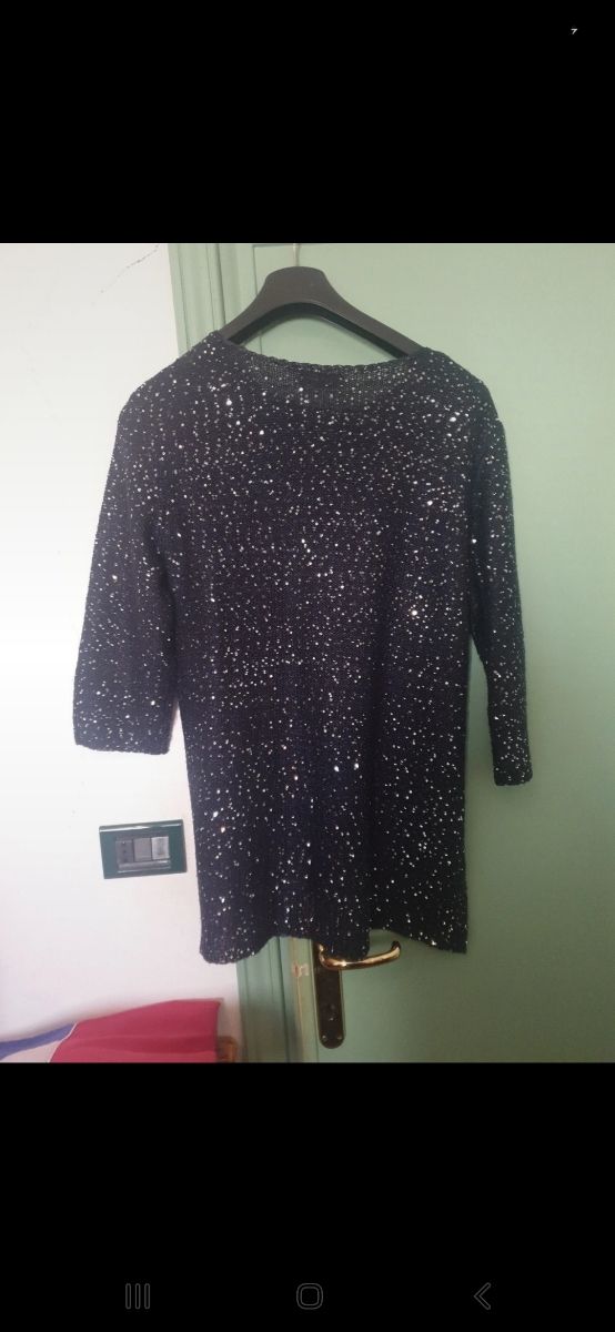 Maglioncino blu notte con paillettes