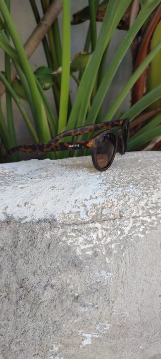 Gafas de sol redondeadas leopardo cristal marron