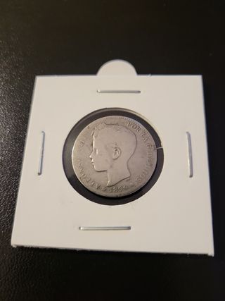 1 peseta 1896 plata