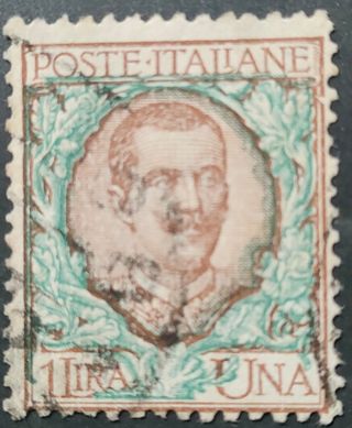 Regno 1901 floreale 1 Lira usato