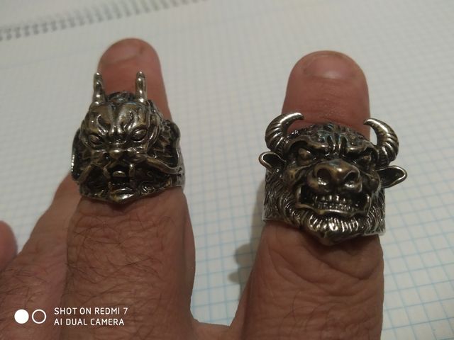 Lote 10 anillos para hombre