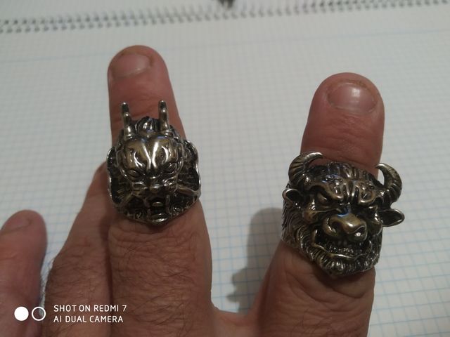 Lote 10 anillos para hombre