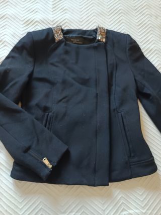 Chaqueta ZARA pedrería negra S