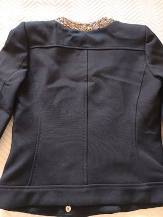 Chaqueta ZARA pedrería negra S