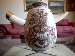 Jarron tibor porcelana chino años 80