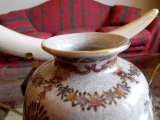 Jarron tibor porcelana chino años 80