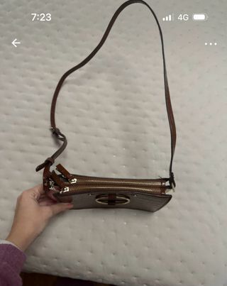 Bolso marron bandolera Mango