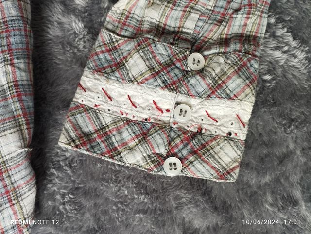 Camisa cuadros con bordados