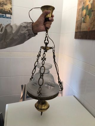 Lampara de techo en bronce