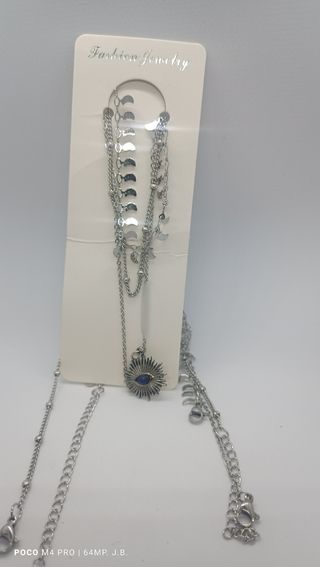 GARGANTILLA ACERO INOXIDABLE OJO VIDA.