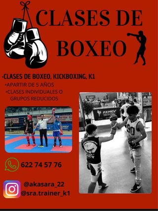 Classes de artes marciales,boxeo,kickboxing...
