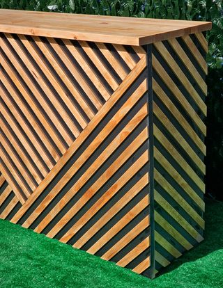 BARRA DE BAR PLEGABLE MADERA LISTADA DIAGONA