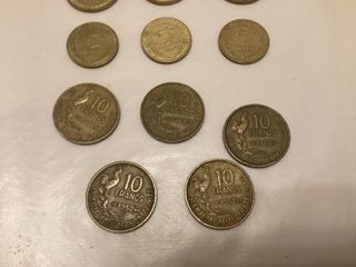 Lote monedas francos franceses