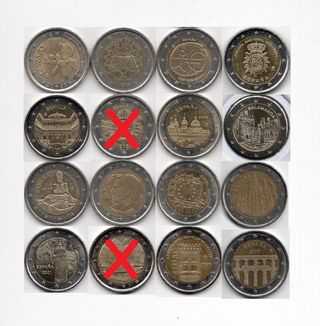 ESPAÑA Cambio o vendo monedas 2€ conmemorativas.