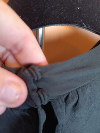 top seda vaposoro estilo gasa negro