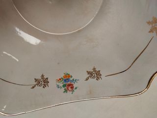 Antigua ensaladera de loza Cartuja