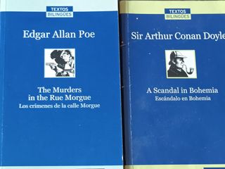 2 libros bilingües español - inglés