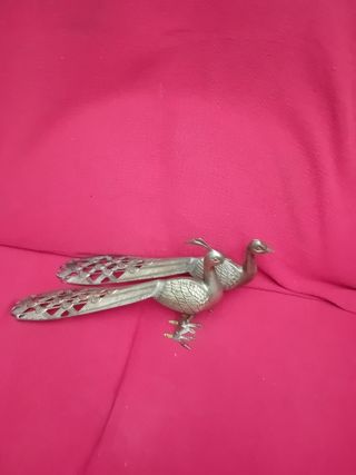 Pareja de pavos reales bronce antiguo oferta