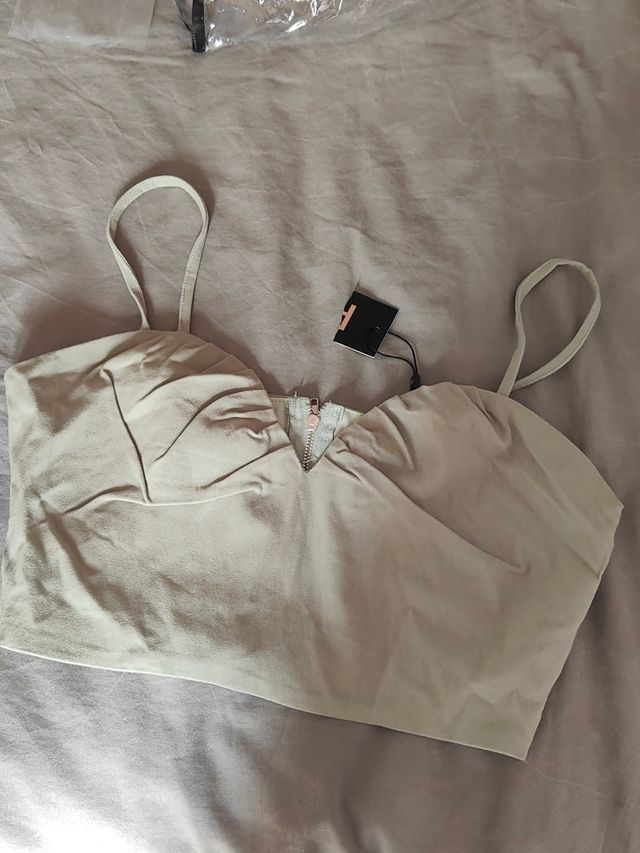 Top corto verde menta