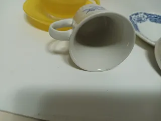 TAZA Y PLATO PORCELANA