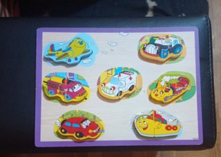 Puzzle madera transporte