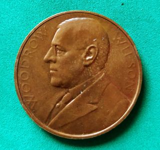 WOODROW WILSON MEDALLA BRONCE EEUU PRESI