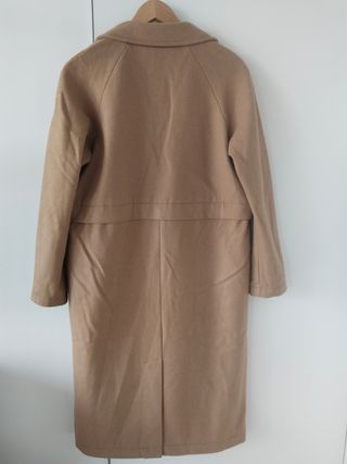 Abrigo beige de lana largo de Dr.Denim