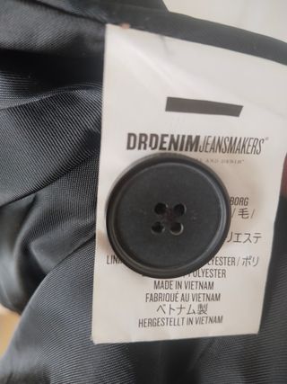 Abrigo beige de lana largo de Dr.Denim