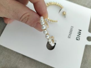 Pendientes y anillo perlas (Mango)