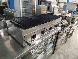 Parrilla bbq gas piedra volcánica