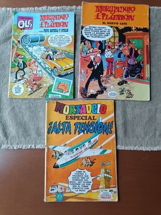 3 tebeos antiguos de Mortadelo y Folemon