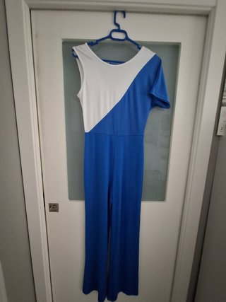 Mono largo azul blanco