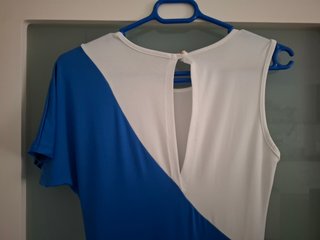 Mono largo azul blanco