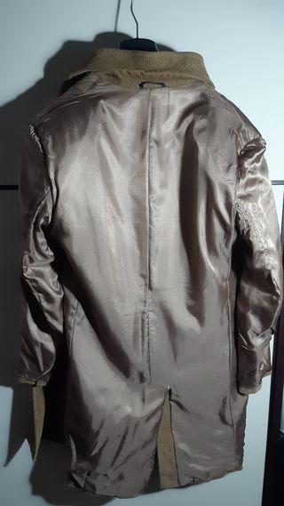 Cappotto in velluto a costine cammello 46