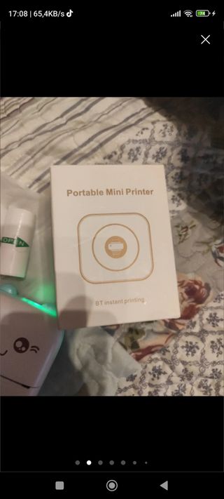 Impresora térmica +4 rollos de papel de pegatina