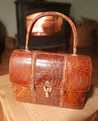 Bolso piel de cocodrilo vintage