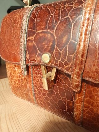 Bolso piel de cocodrilo vintage