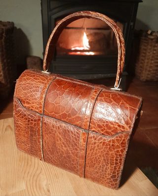 Bolso piel de cocodrilo vintage