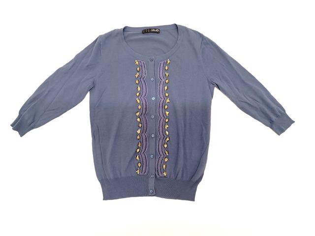 Cardigan S donna ricamato con perline LIU JO