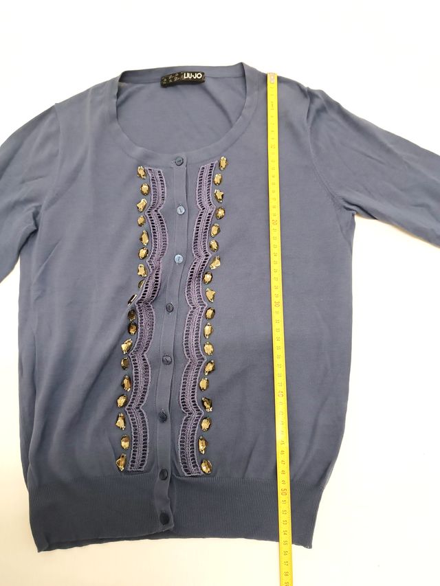 Cardigan S donna ricamato con perline LIU JO