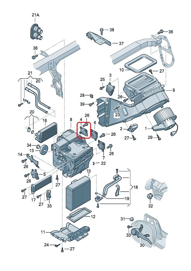 4B1820511K SERVOMOTOR DE CALEFACCION AUDI A6 C5 4B