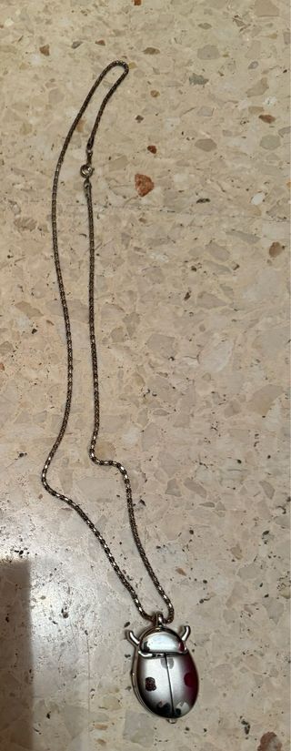 Reloj colgante mariquita