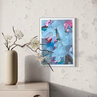 abstracto pintado a mano sobre papel tamaño A3