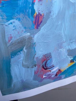 abstracto pintado a mano sobre papel tamaño A3