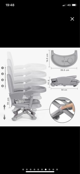Trona de viaje plegable