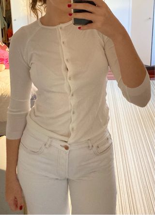Chaqueta blanca zara talla M