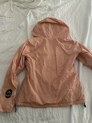 Chaqueta anorac sudadera rosa impermeable