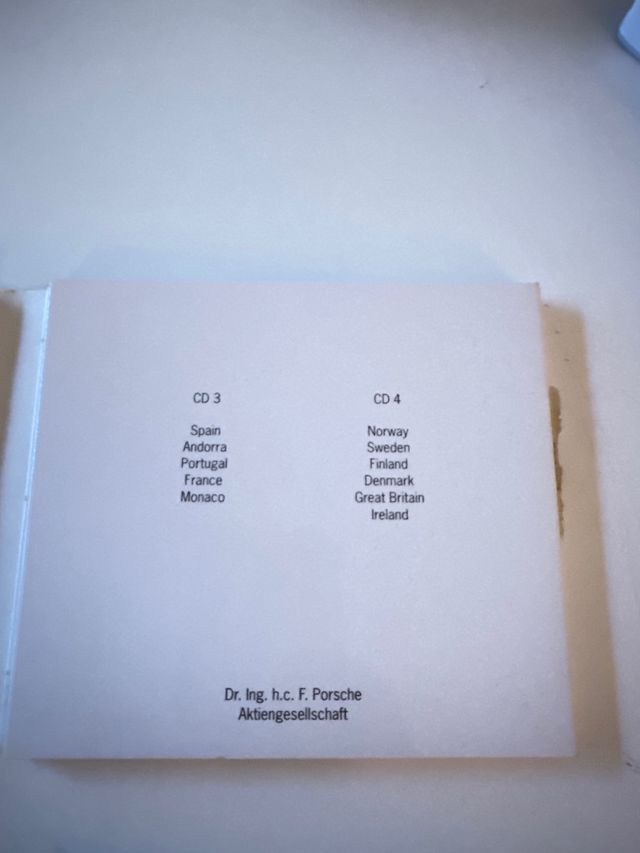 PCM Navigation Europe de Porsche 2004