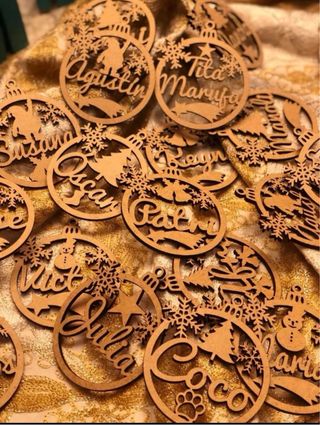 Pack 3 bolas navidad MDF