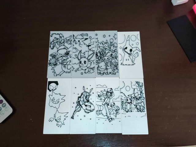 Lanterna modular decoração com designs Pokemon